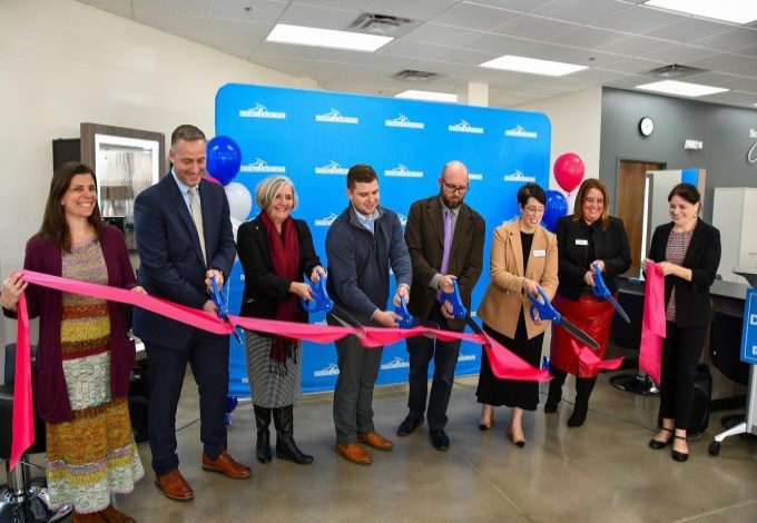 Erie 1 BOCES leaders cut the ribbon during the grand opening.