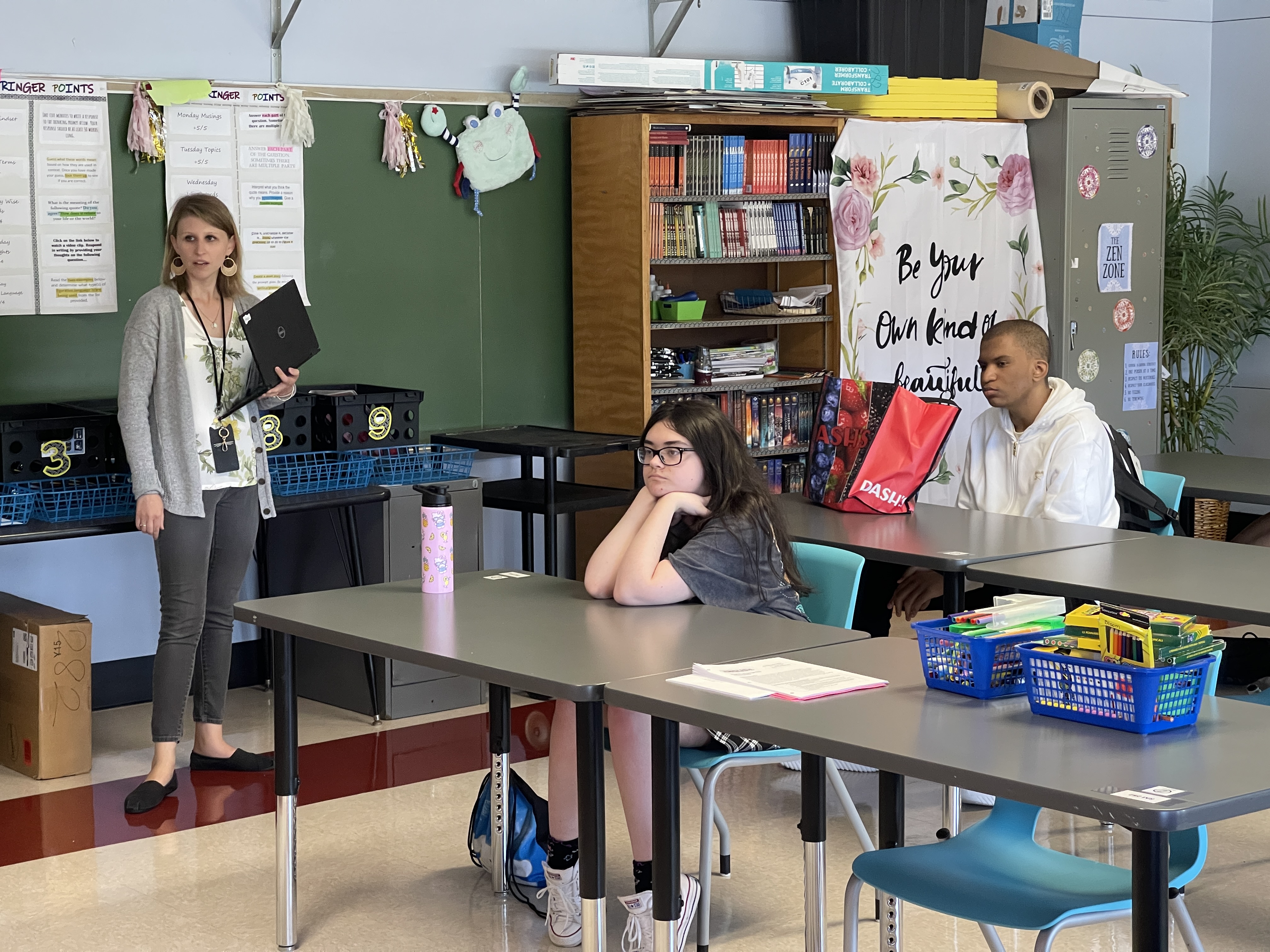 Teacher instructs her class at Maryvale Academy.